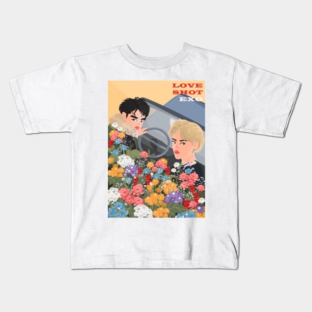 kaisoo love shot Kids T-Shirt by maryeaahh